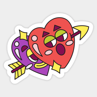 Cute Cupid Love Arrow Sticker